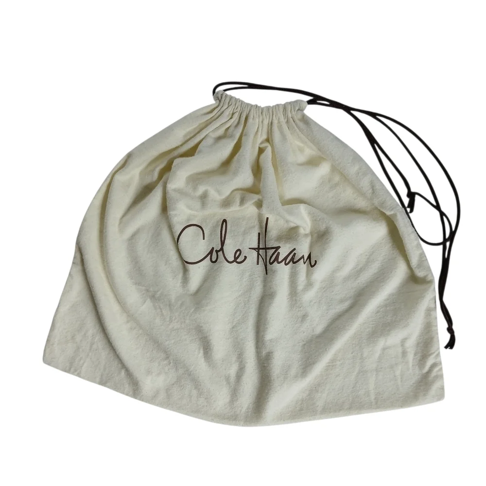 COLE HAAN Designer Bag Dust Cover Fleece Felt Tote Bag Drawstring Beige 18 x 14
